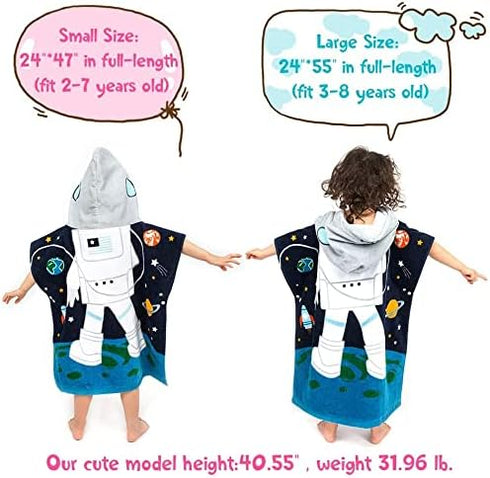 Florica 100% 3 8 24"x 55" Toddler Hooded Beach Towel Coverup Cape Kids Cotton Soft Quick Dry Absorbent Use for Swim
