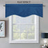 Luxury Velvet Valance Curtains, Light Blocking Small Window Scalloped Valance, 52 x 18-inch, Blue