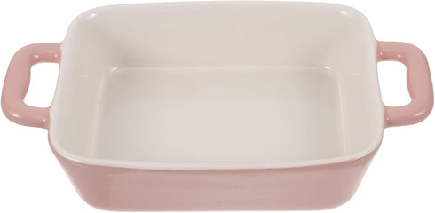 YARDWE Pink Ceramic Loaf Pan Baking Dish, Rectangular Bakeware, Casserole Dish, Serving Plate Tray