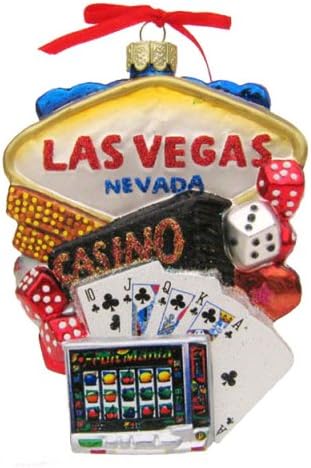 Kurt S. Adler 5.5-Inch Las Vegas Glass Cityscape Ornament, Multicolored