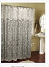 Romance Lace Fabric Shower Curtain with Attached Valance 70 X 72 Long