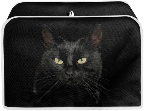 3D Black Cat Toaster Cover, Cute Kitten Design, Aesthetic Animals Art Universal Size for Microwave Toaster Oven