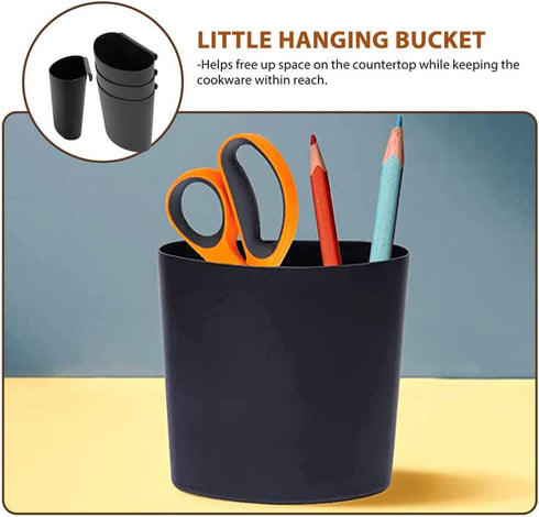 NUOBESTY Hanging Cup Holder Utility Rolling Cart Organizer, 4Pcs Makeup Pencil Holder for Art Craft Supplies Storage