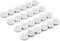 Bullseye Office 24 Round White Fridge Magnets – Button Shaped, Small Colorful Discs for Kitchen or Classroom
