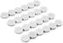 Bullseye Office 24 Round White Fridge Magnets – Button Shaped, Small Colorful Discs for Kitchen or Classroom