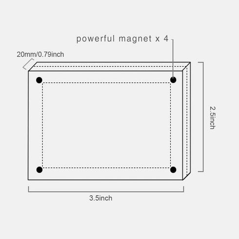 Clear Acrylic Photo Frame, Magnetic Perspex Picture Holders - Table Standing Double Side Displays (2.5x3.5)