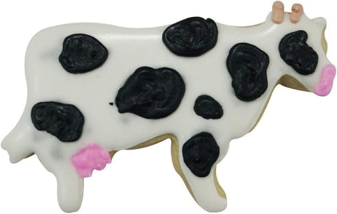 NCS Farm Animals Cookie Cutter Set - 4 Piece Tinplated Steel, Pig 3.75", Rooster 4", Cow 3.75", Horse 4"