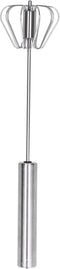 Stainless Steel Whisks, Semi-Automatic Egg Beater, Milk Frother, Hand Push Mixers for Home Kitchen (12in)