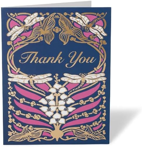 Metropolitan Museum of Art Gilded Book Covers - Boxed Set of 18 Foil Stamped 'Thank-You' Notecards