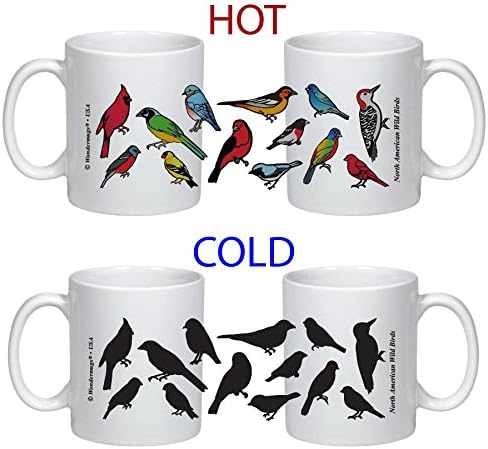 Wild Birds Magic Mug - Color Changing Coffee Mug - Bird Gift - 11oz
