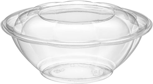 Comfy Package [24 oz. - 50 Count Clear Plastic Salad Bowls with Lids, Disposable Containers for Takeout & Meal Prep