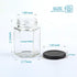 Encheng 4 oz 30 Pack Clear Hexagon Jars,Small Glass Honey Jars With Lids(Black),Mason Jars For Herb,Foods,Jams,Liquid