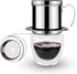 Vietnamese Coffee Drip Filter, Stainless Steel Pour Over Coffee Dripper, Portable Infuser for Camping (Silver)