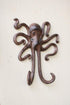 Kalaou Octopus Coat Hook, Cast Iron Wall Mount, 5.5" x 6"