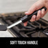 Gorilla Grip Nonstick Silicone Spatula, 11.6 Inch Black, Heat Resistant, BPA-Free, Flexible Head, Stainless Steel Handle