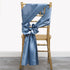 Satin Dusty Blue Chair Sashes Bows, 50 Pack 7x108 Inches Ribbons for Wedding Party, Restaurant, Banquet, Baby Shower