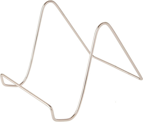 Bard's Plain Silver Wire Easel Stand, 6" H x 5.5" W x 8" D