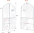 Univivi Clear PVC Dance Costume Bags, 40 Inch Garment Bag for Competitions with 4 Medium & 1 Large Pocket