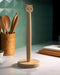 KitchLife Cute Wooden Paper Towel Holder Countertop - Solid Freestanding Paper Towel