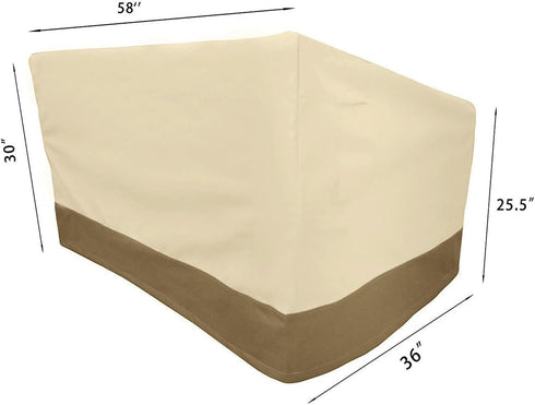 Vanteriam Waterproof Bench/Loveseat Cover, Large Outdoor Furniture Covers Waterproof for Loveseat/Bench.