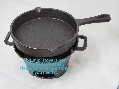 Cast Iron Mini Skillet, 5.3 Inch Round Pan, Black
