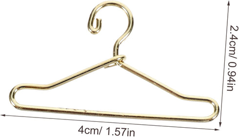 20pcs Miniature Doll Suit Hangers - Iron Wire Doll Clothes Hangers for Small House Wardrobe Ornaments