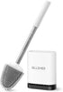 Sellemer Toilet Brush and Holder Set - Flexible Toilet Bowl Brush with Silicone Bristles, Compact Size (1 Pack,