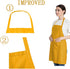 16 2 BBQ(16, PCS Plain Color Bib Adult Apron for Women Men with Pockets Waterproof Apron for Kitchen Cooking Drawing