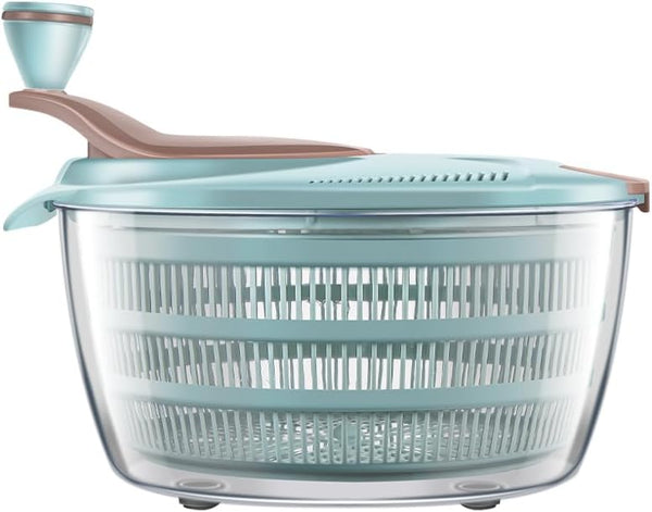 Brigii Salad Spinner, 4.24 Quart Lettuce Spinner with Double Drainage Holes, Salad