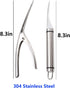 (2 Pack) Stainless Steel Shrimp Line Knife + Shrimp Peeler, Kitchen Tools for Easily Removing Fish Scales and Shells