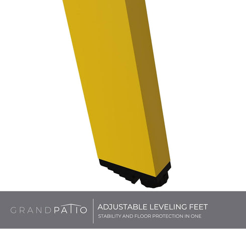 Round Outdoor Side Table with Square Feet - Perfect for Patios and Balconies