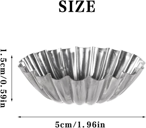 12 Pcs Aluminum Alloy Cake Pie Tins Mini Tart Pie Pan for Baking Cake, Cup, and Jelly Mold