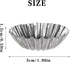 12 Pcs Aluminum Alloy Cake Pie Tins Mini Tart Pie Pan for Baking Cake, Cup, and Jelly Mold