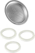 Univen 2.5" (64mm) Espresso Filter and Gasket Seals for Bialetti 6 Cup Aluminum Espresso Makers