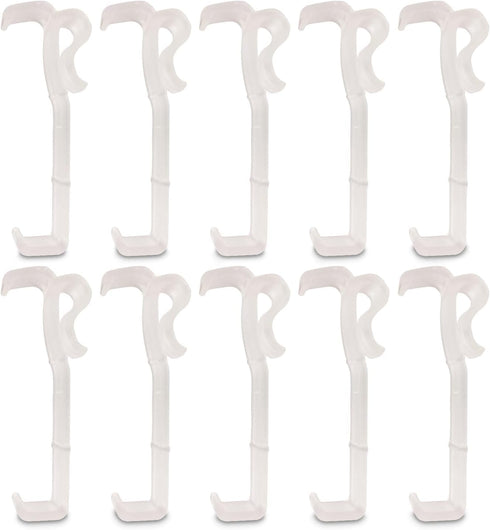 Amazing Drapery Hardware 10-Pack Clear Valance Clips, 2.5 Inch - Sturdy Plastic Brackets for Wood & Metal Treatments