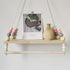 Macrame Wall Hanging Shelf, Hanging Shelves with Wooden Beads, Floating Shelf for Bedroom, Living Room, Corridor