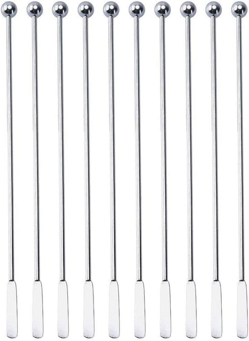 20 pcs Stainless Steel Coffee Beverage Stir Sticks, 7.4" Cocktail Stirrers Drink Swizzle Stick Picks Tools