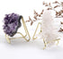 12 pcs Gold Metal Easel Stands, 3 Sizes Rock Display Stand for Crystals, Collectibles, Geodes, Coins, Plates