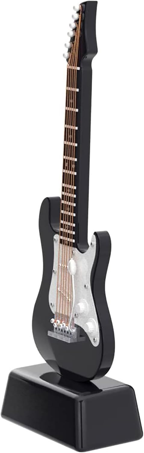 Broadway Gifts 6 Broadway Gift Gibson Black Electric Guitar Music Instrument Miniature Replica on Stand,Multicolor