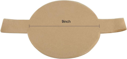 100 PCS Precut Circle Cake Pan Liners Rounds, 9 Inch Non Stick Parchment Paper Sheets for Baking Cakes,Dutch Oven, Air Fryer with Easy Lift Tabs (Brown) by ANQIA