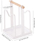 VANRA Cutting Board Organizer, Metal Steel Pot Lid Holder Stand for Kitchen Countertop, 2 Slots, White
