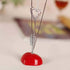BinaryABC Heart Shape Photo Holder, Gift Card Holder Tree, Place Card Holder (Silver + Red)