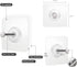 Reusable Adhesive Wall Hooks 10 Pack, 13.5lbs Max, Transparent, Waterproof and Oilproof for Bathroom Kitchen