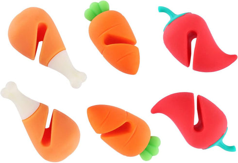 6 Pack Pot Lid Lifter, Silicone Heat Resistant Stand Holder Clip for Soup Pots Kitchen Gadgets