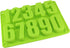 Large Silicone Number Mold 0-9, Chocolate Cake Biscuit Jewelry Gummy Baking Pan, Green Soft Mold