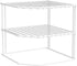 ROFAY 3 (Pack 2) Kitchen Cupboard Organiser, Tier White Corner Plate Rack for Kitchen Cupboard Storage - Cupboard Shelf