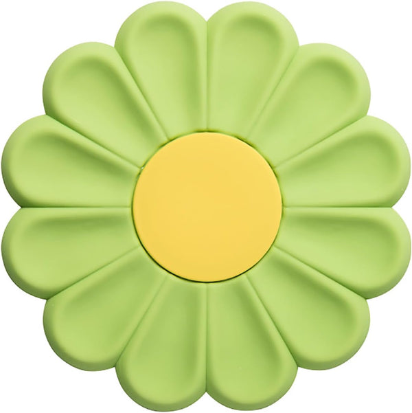 Daisy Trivet for Hot Pots and Dishes, 6.7 Inch Round Flexible Silicone Hot Pads, Heat Resistant Mat