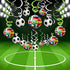 30CT Soccer Hanging Swirl Decorations for Soccer Party Supplies Theme Birthday Party