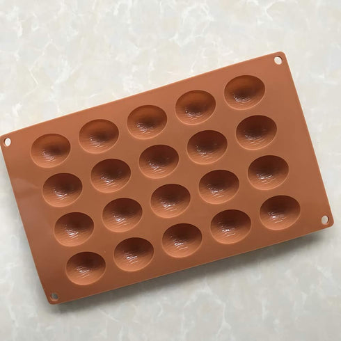 MoldFun 20 Gummy Cavity Walnut Silicone Chocolate Candy Mold Nuts Cookie Baking Pan Fat Bomb Mold Household DIY Cake