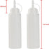 8 oz set (2) CHILDHOOD Squeeze Squirt Condiment Bottles with Cap - Transparent Plastic - for Ketchup Salad dressing